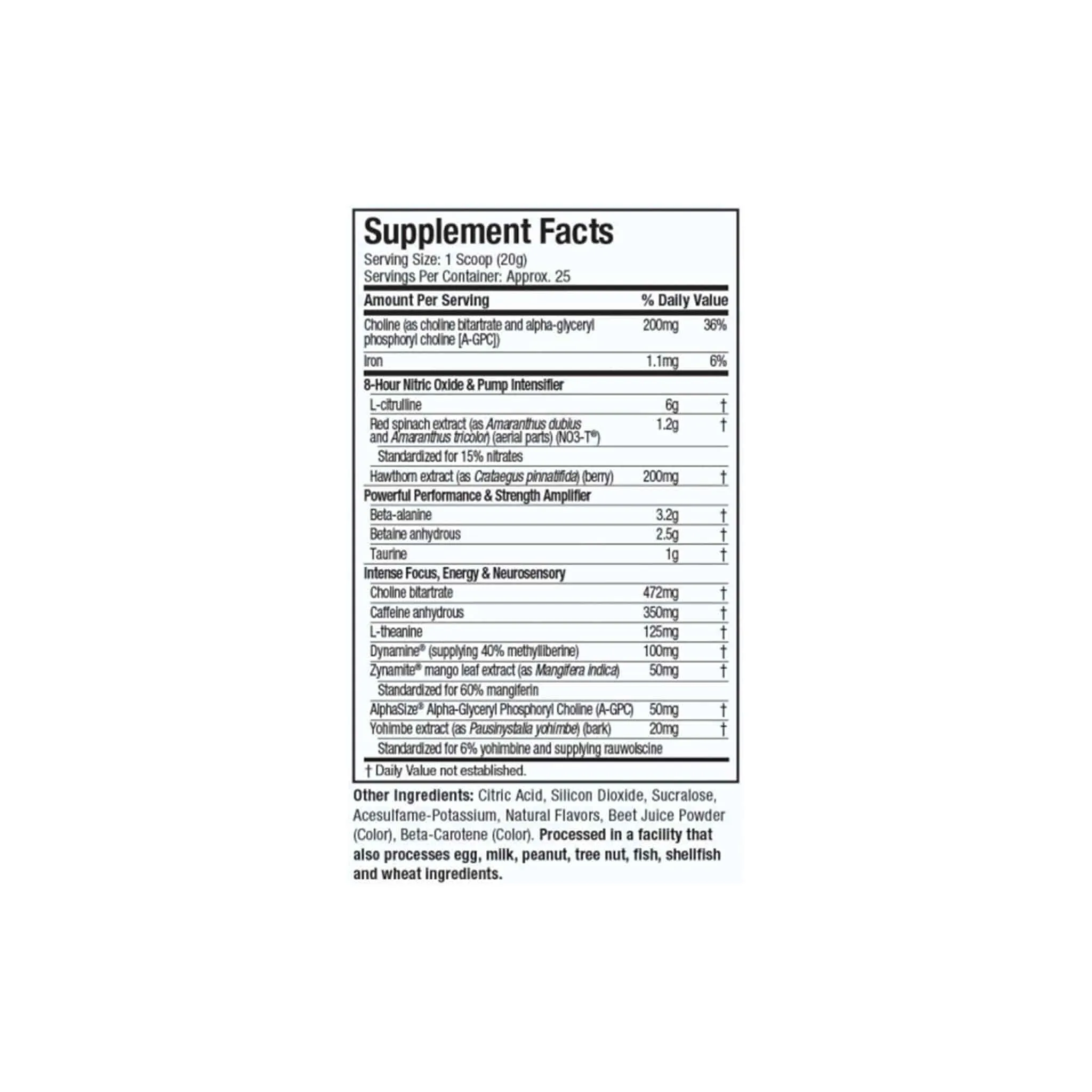 Muscletech Shatter Elite Pre Workout