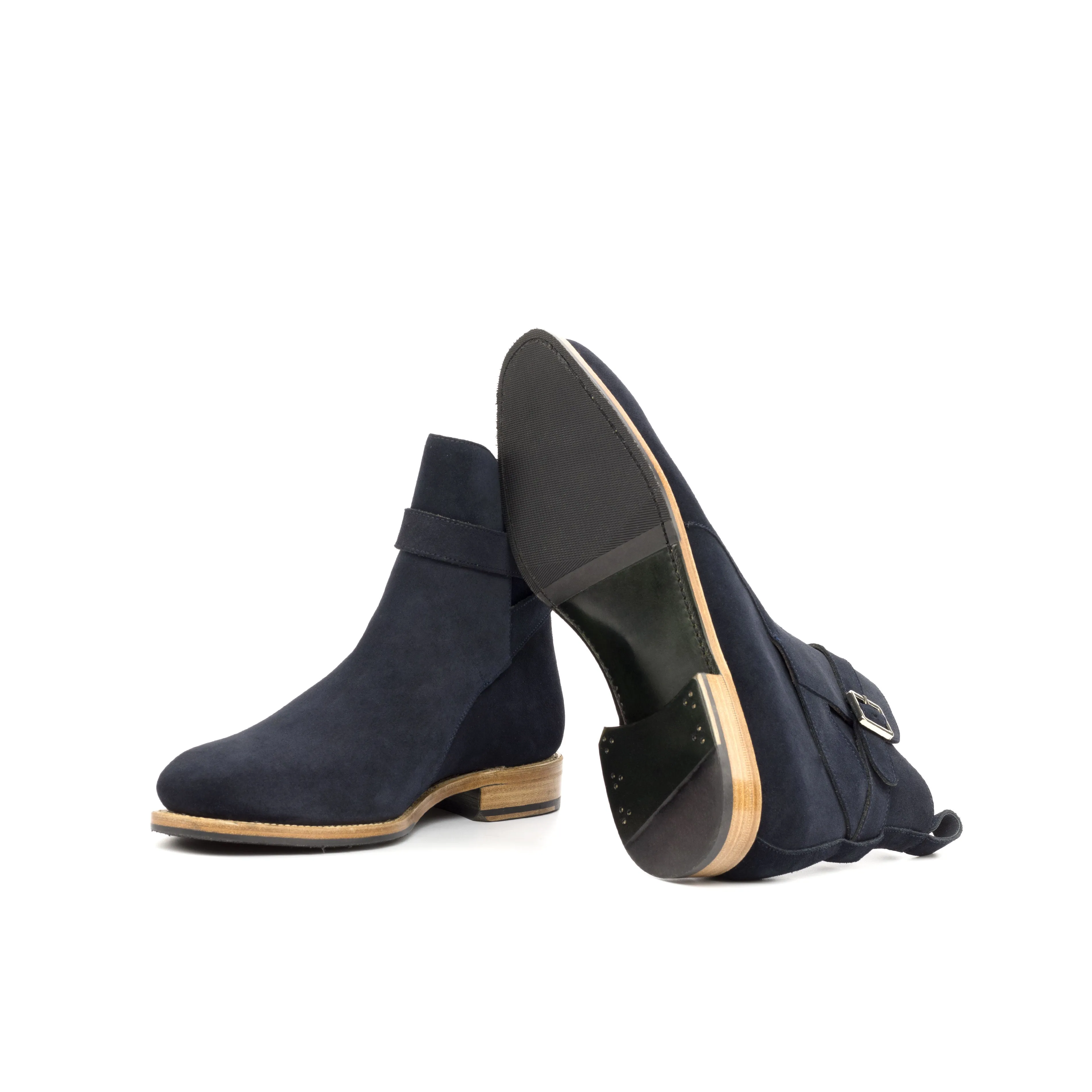 Navy Suede Jodhpur Boots