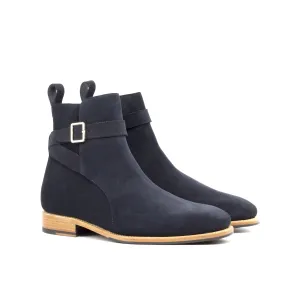 Navy Suede Jodhpur Boots