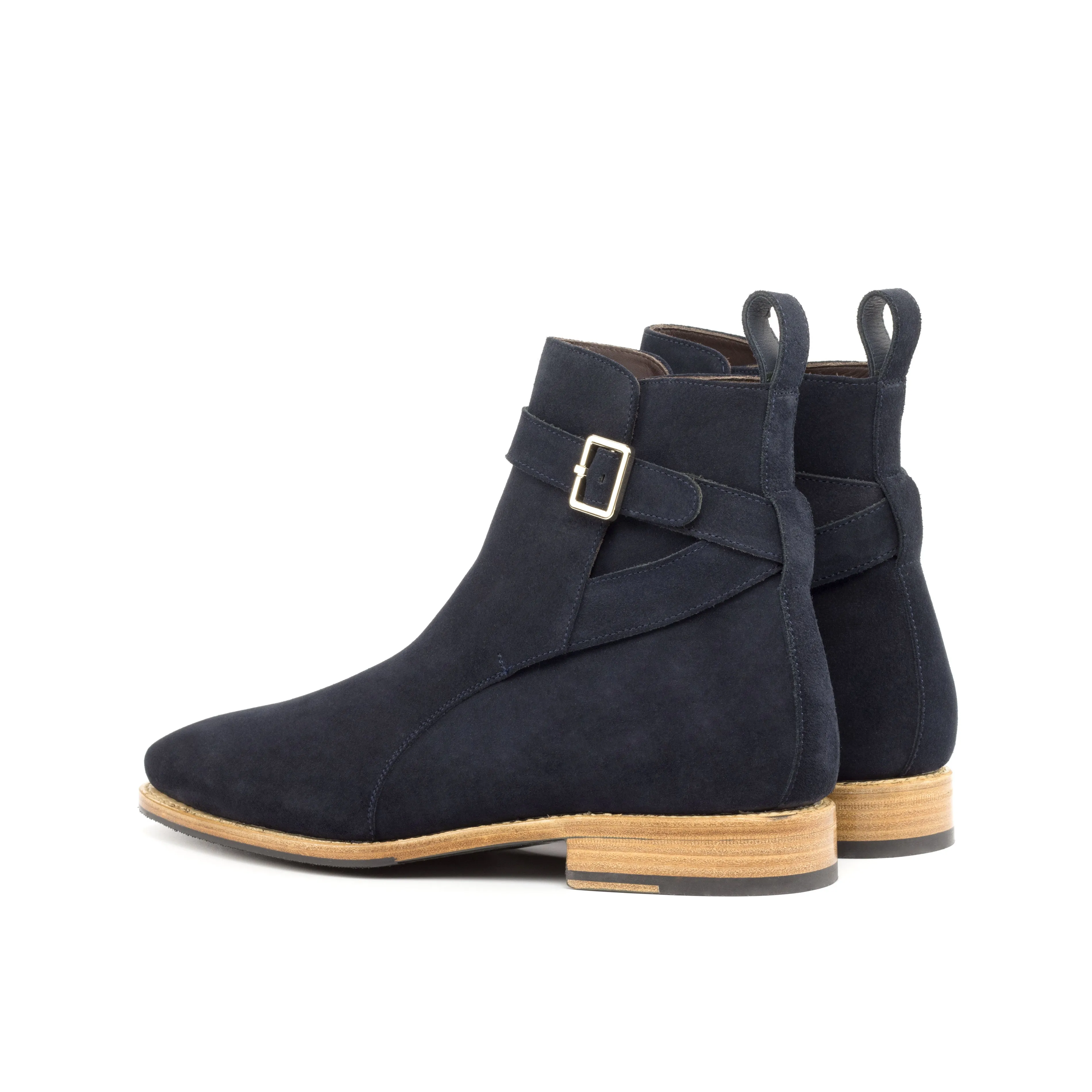 Navy Suede Jodhpur Boots