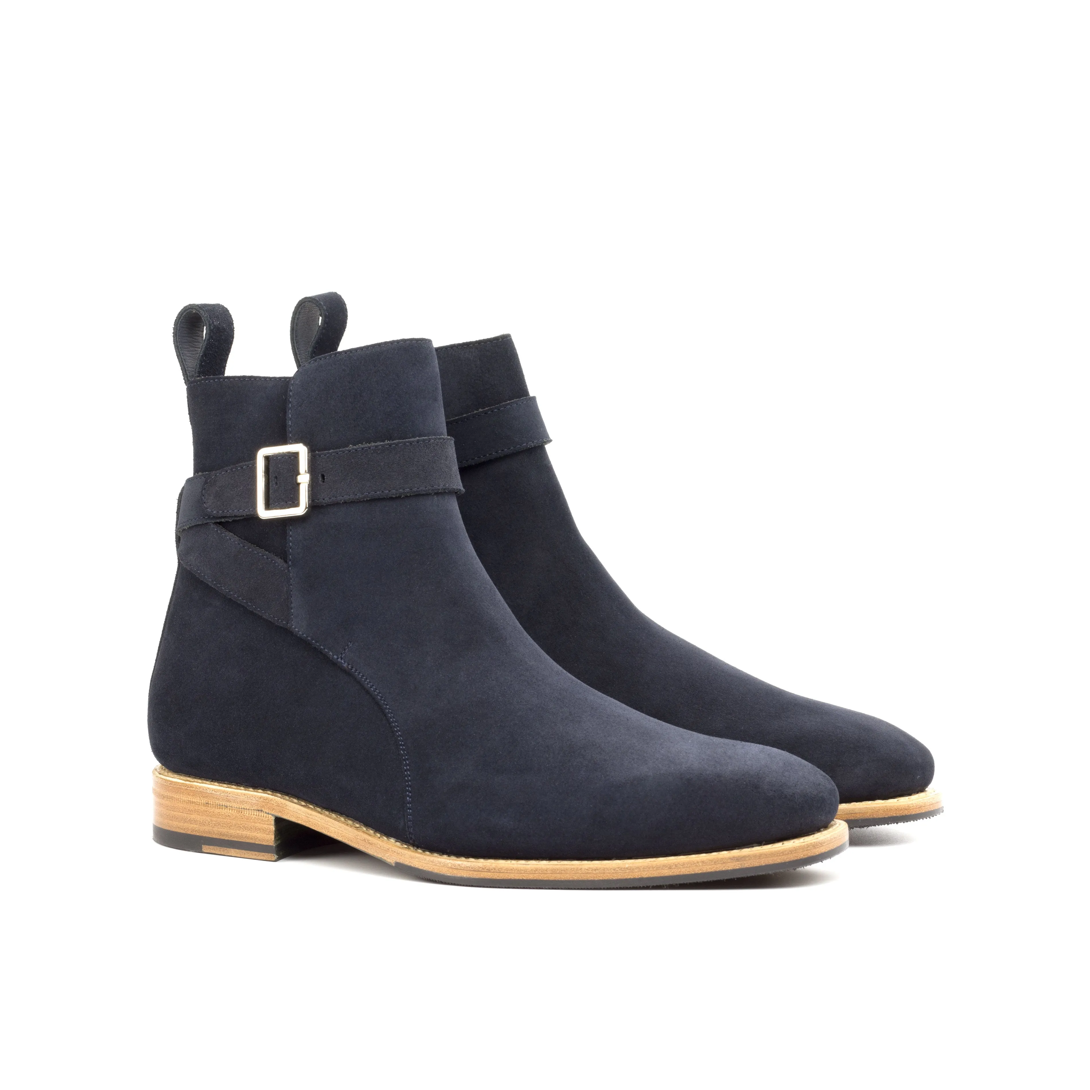 Navy Suede Jodhpur Boots