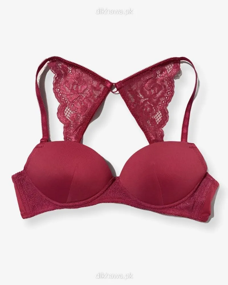 New Stylish Imported Stocklot Branded  Net Pushup Bra - Underwired Bra- Padded Bra - Pack of 2