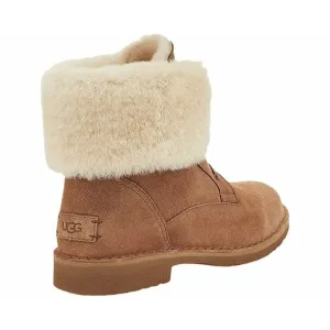 New UGG Women's Weylyn Suede Lace Up Boots w/ Shearling Cuff, Sz 6.5! Retails $189US 