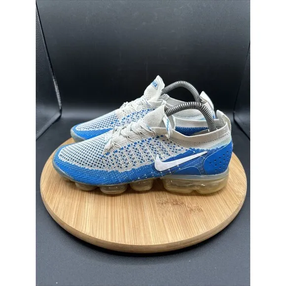 Nike Air Vapormax Flyknit 2 Racer Mens Size 7 Running Shoes Blue 942842-204