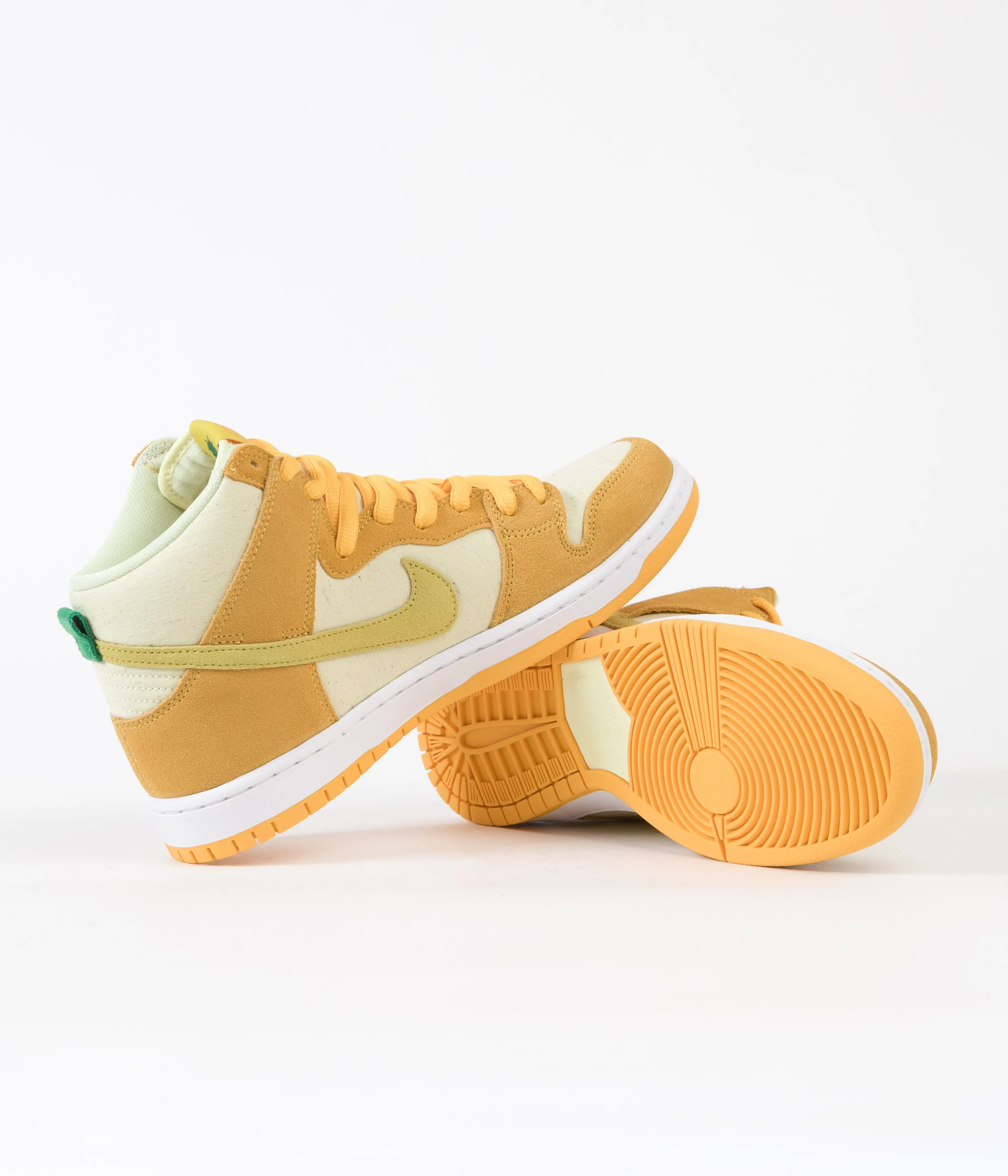 Nike SB Dunk High Pro Pineapple Shoes - University Gold / Vivid Sulfur - Citron Tint
