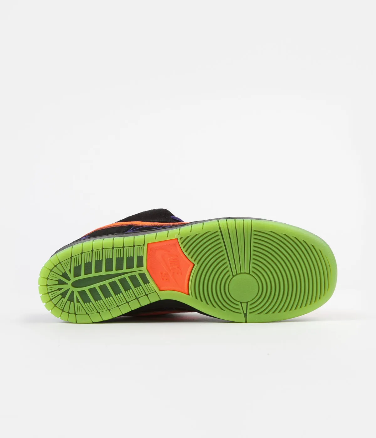 Nike SB Dunk Low Pro 'Night Of Mischief' Shoes - Black / Total Orange - Court Purple - Volt