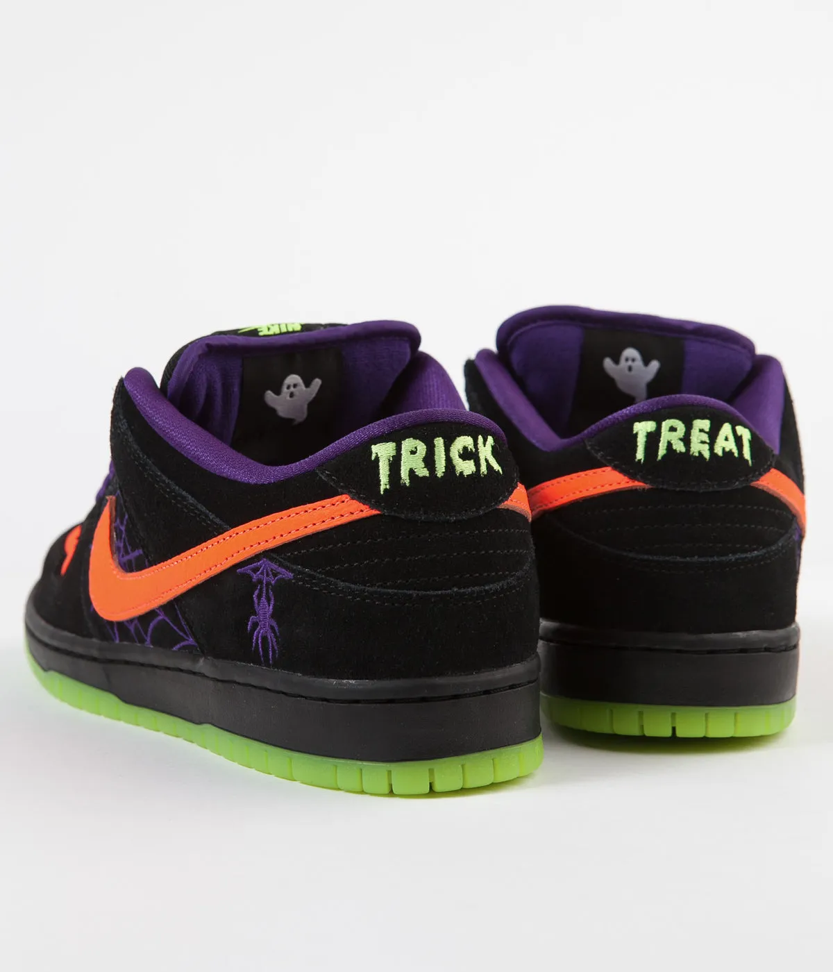 Nike SB Dunk Low Pro 'Night Of Mischief' Shoes - Black / Total Orange - Court Purple - Volt