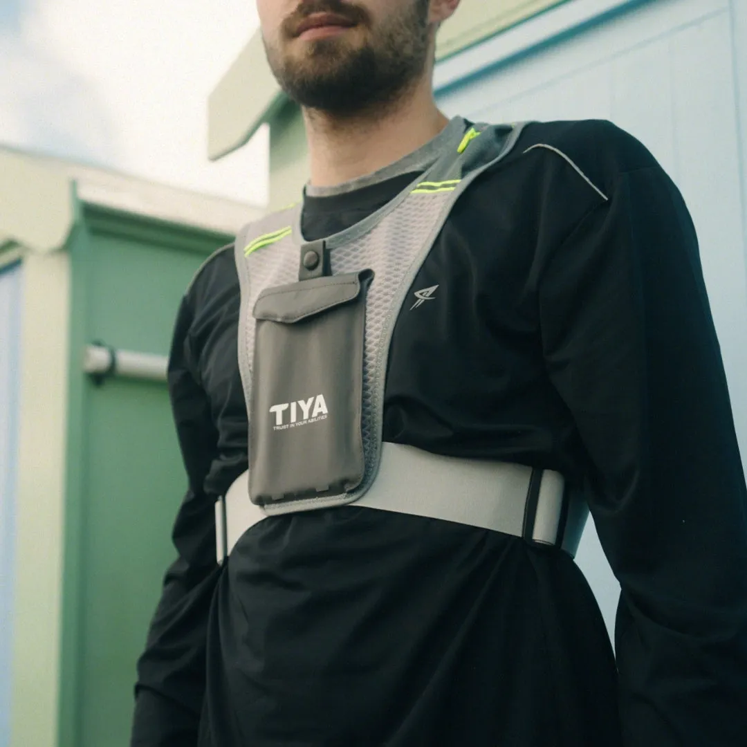Original Boobuddy™ & TIYA Running Phone Holder Vest - Grey