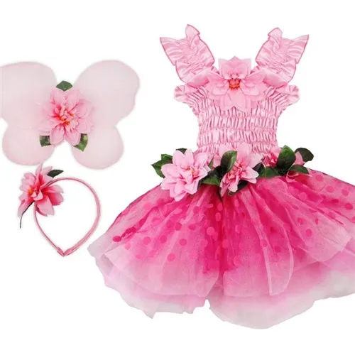 Pink Fairy Blooms Deluxe Dress with Wings