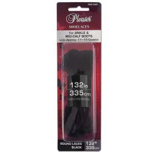 Pleaser Knee High Boot Shoe Laces - Black
