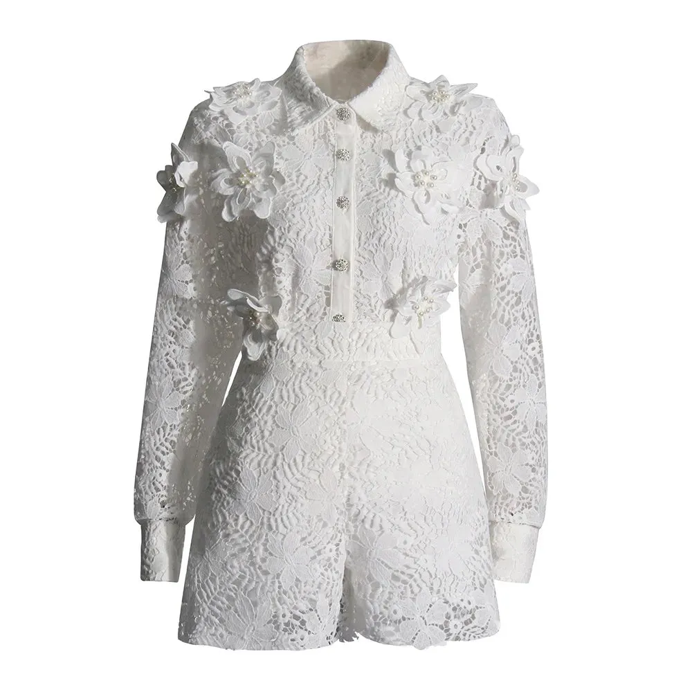 Pliced Button Shirt Shorts Chic Sets