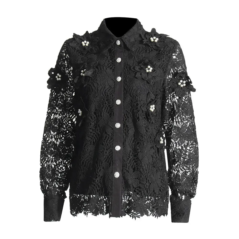 Pliced Button Shirt Shorts Chic Sets