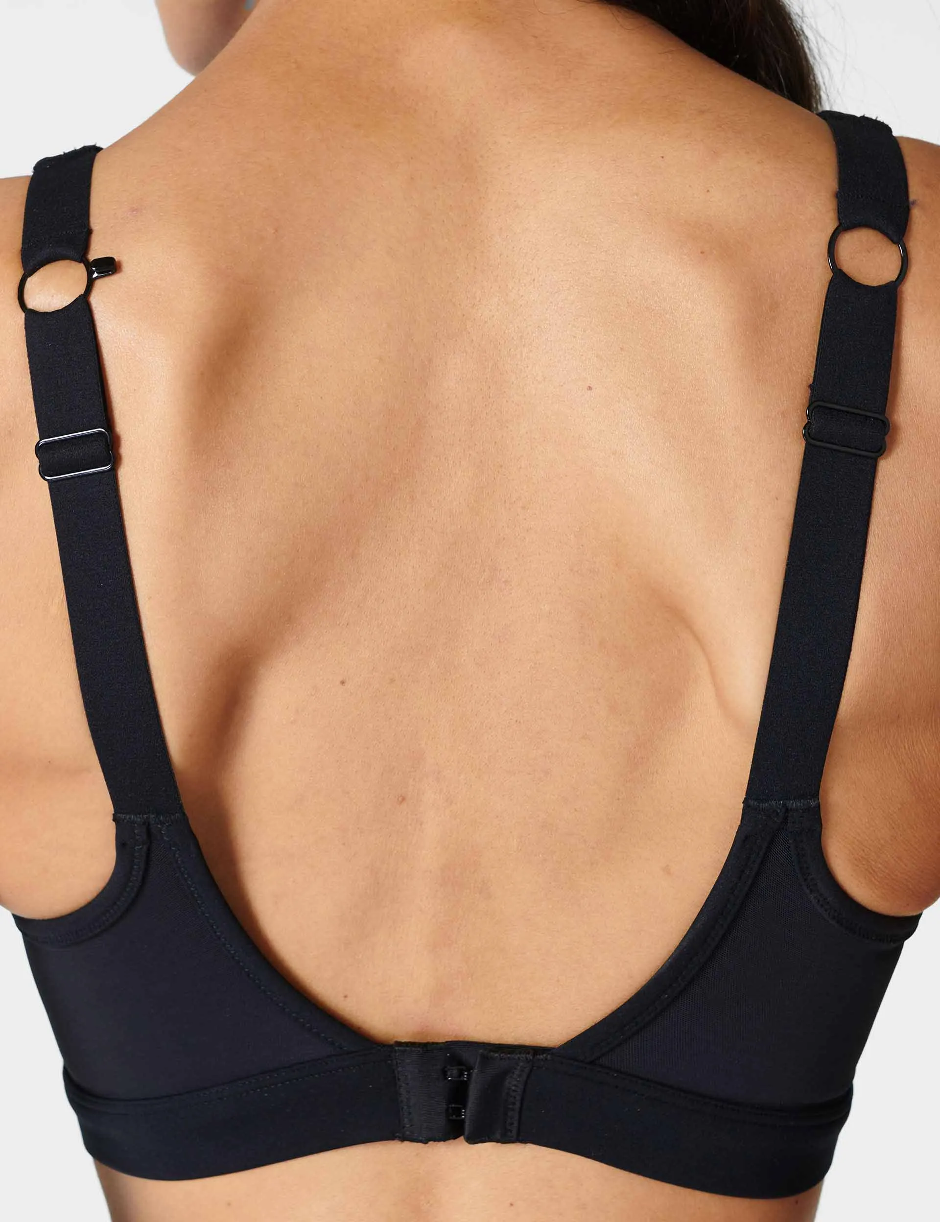 Power Icon Running Bra - Black