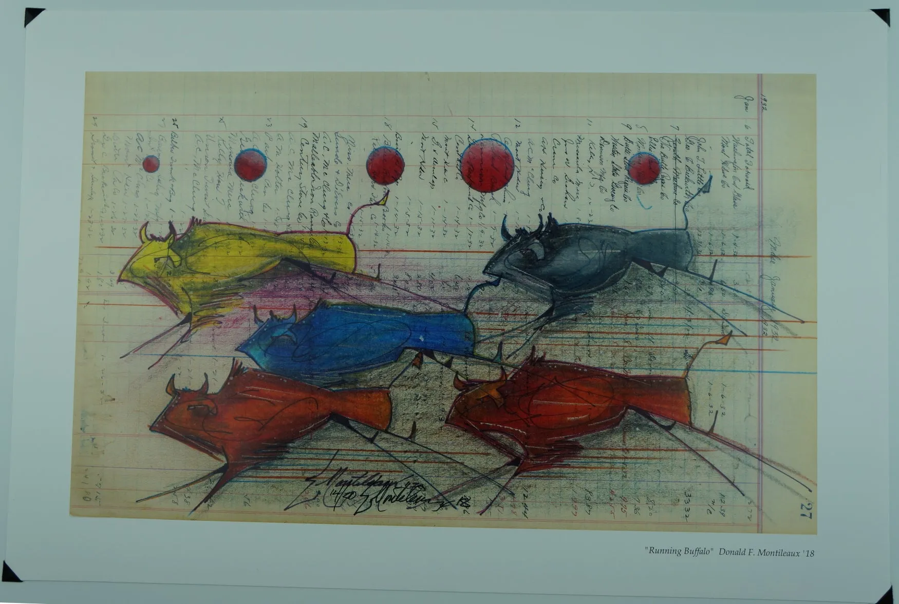 Print - Running Buffalo