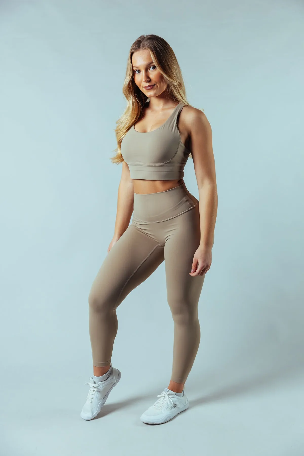 Pure High Waist Sport Leggings | Beige