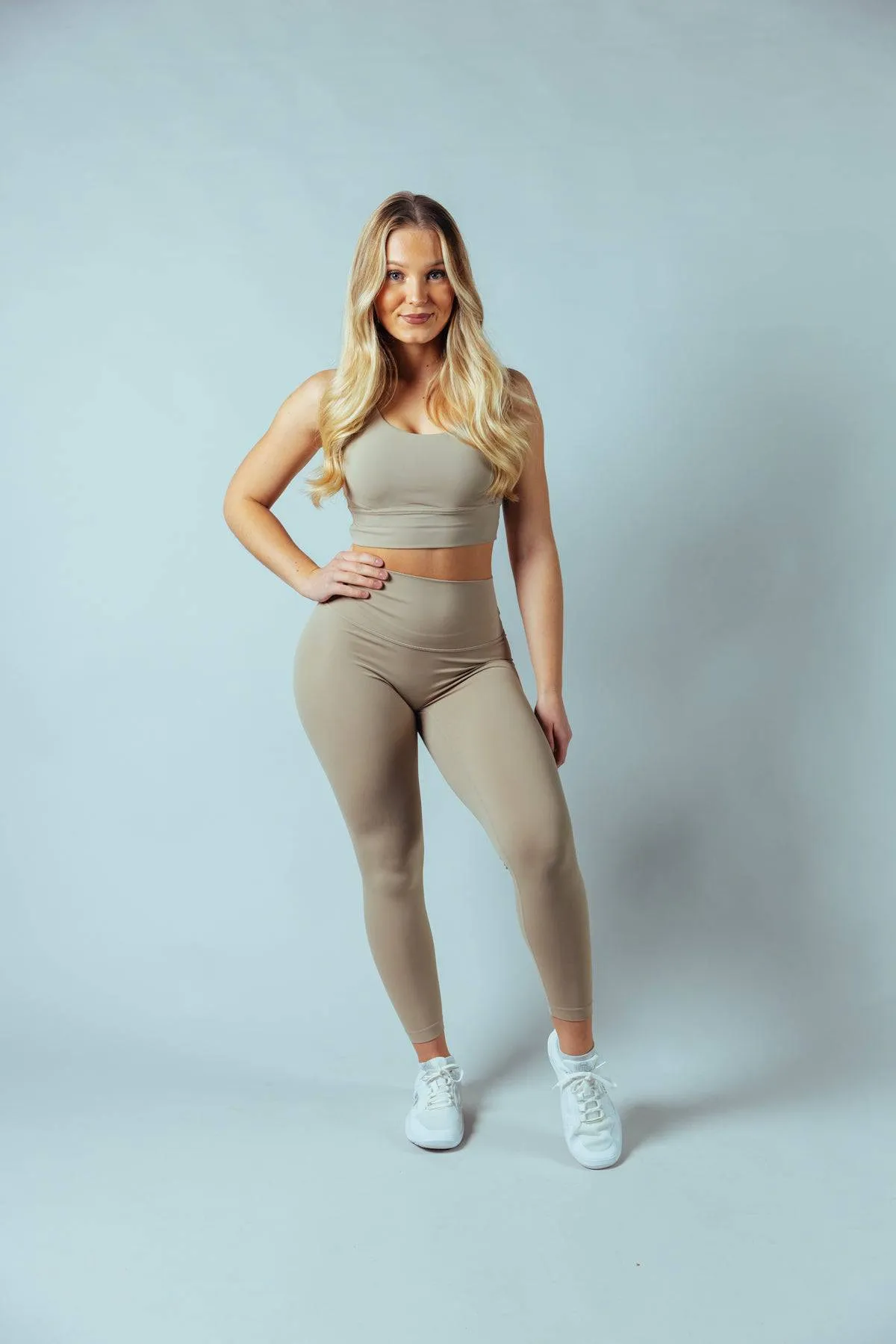 Pure High Waist Sport Leggings | Beige