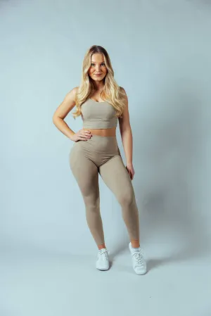 Pure High Waist Sport Leggings | Beige