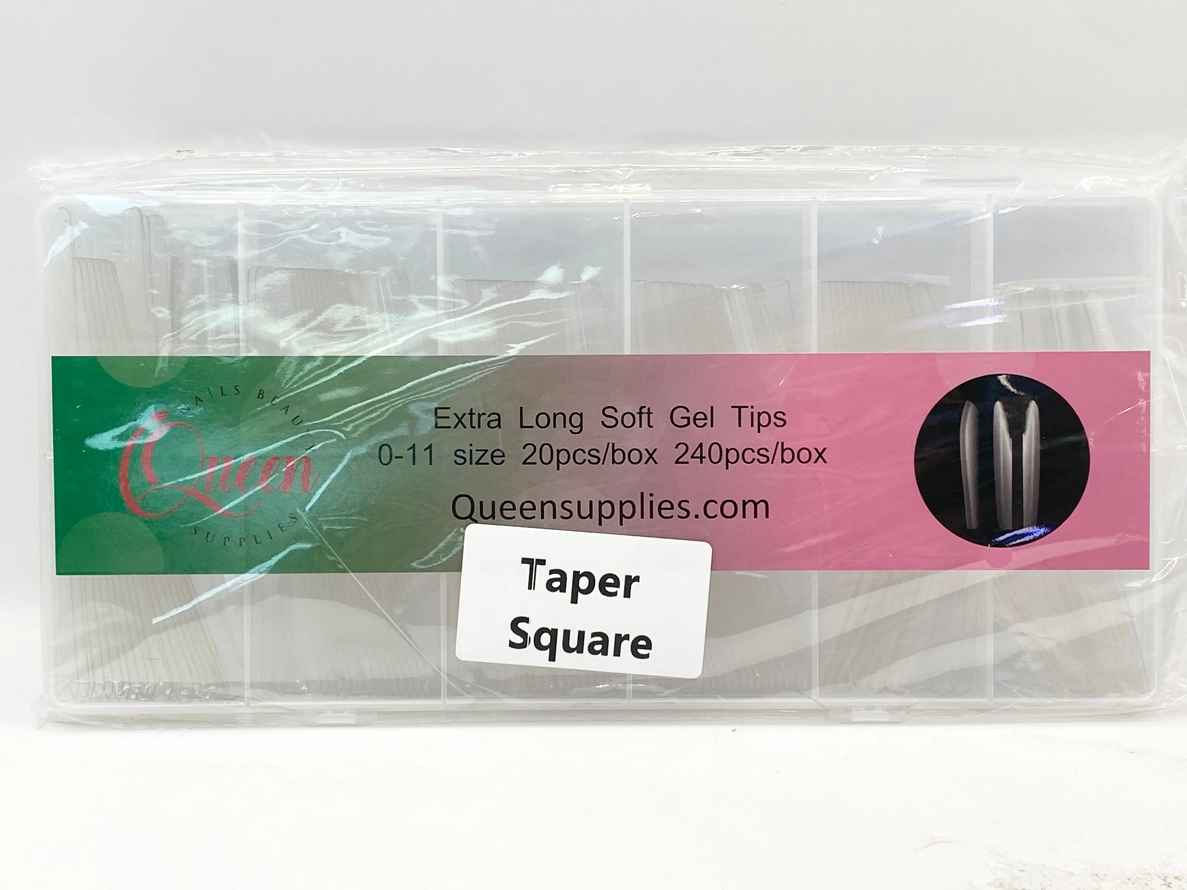 Queen - Full Cover Tips - Extra Long Taper Square 240pc