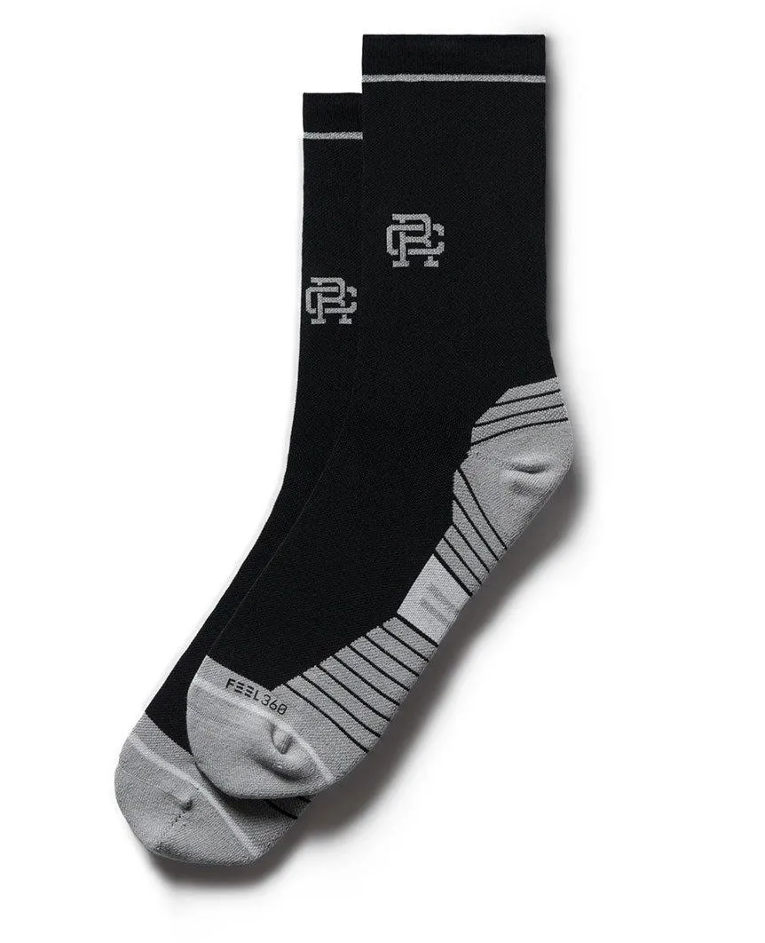 Reigning Champ X Stance Running Crew Sock Black Hybrid