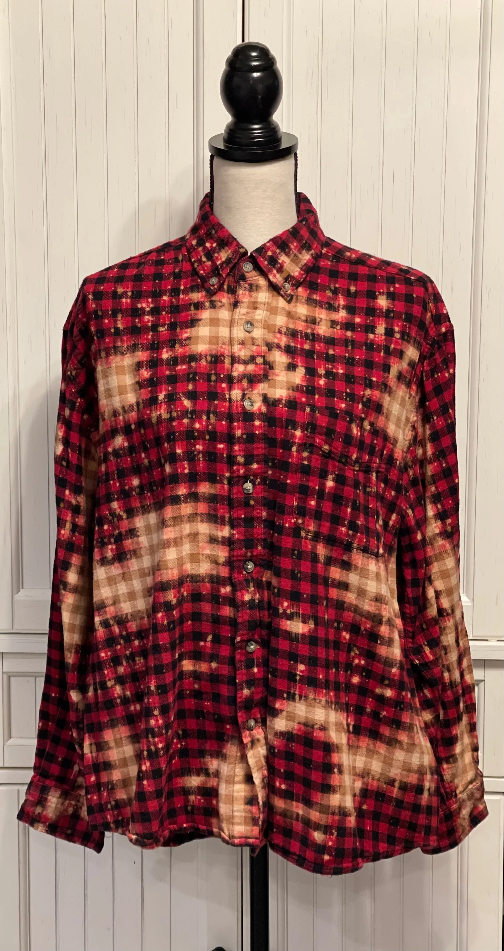 Rena Distressed Flannel ~ Unisex Size XL
