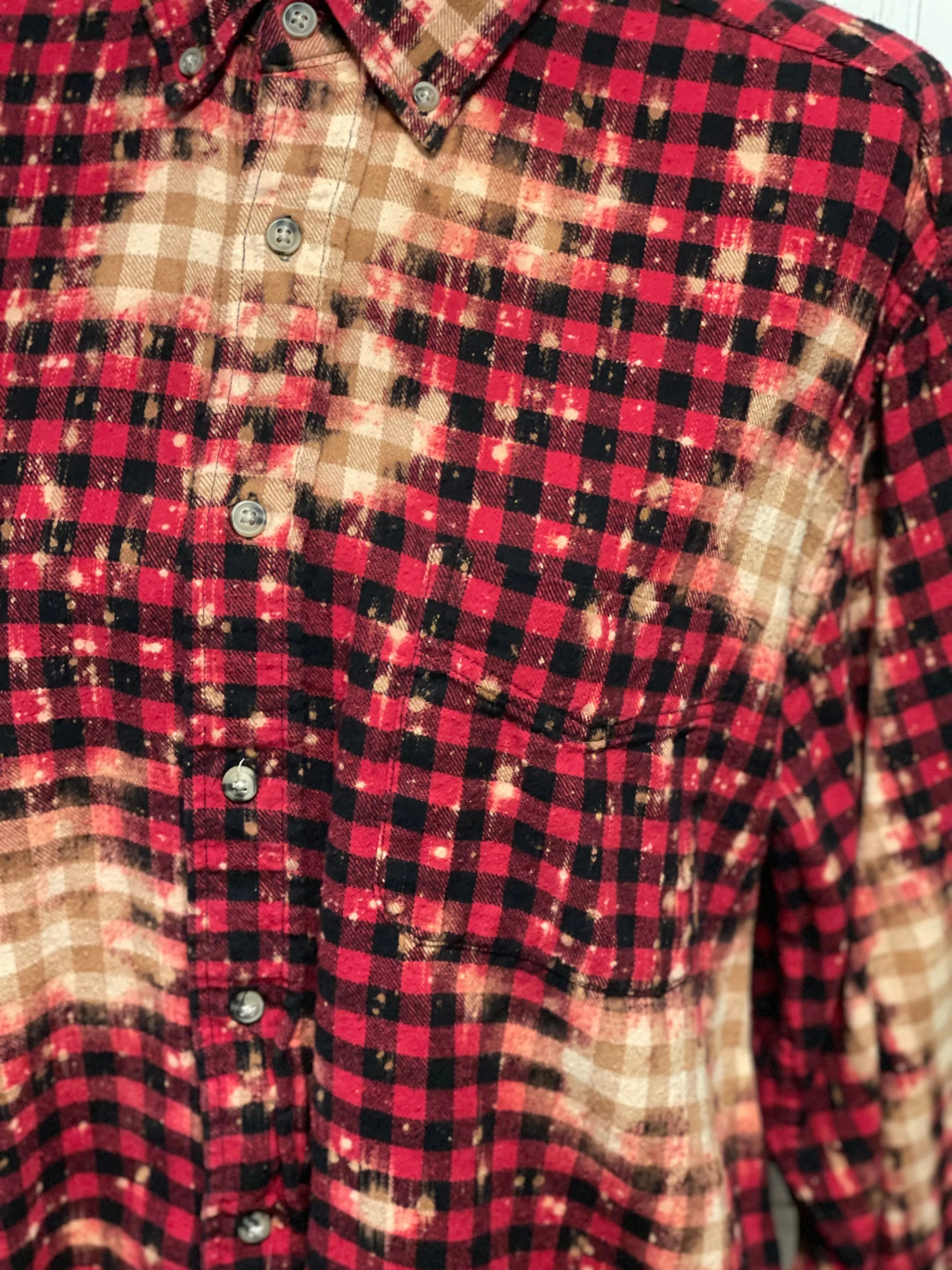 Rena Distressed Flannel ~ Unisex Size XL