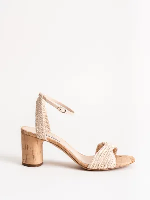 riviera heel - rose woven ecru