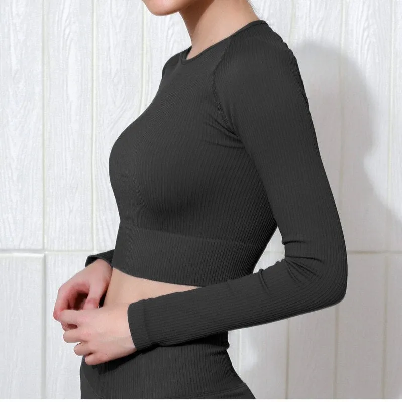 Seamless Woman Yoga Shirt Gym Workout Sport Running