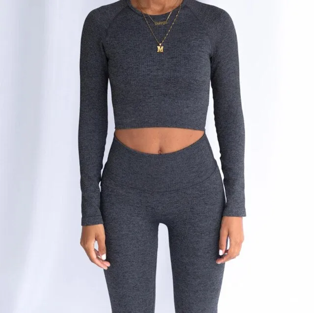 Seamless Woman Yoga Shirt Gym Workout Sport Running