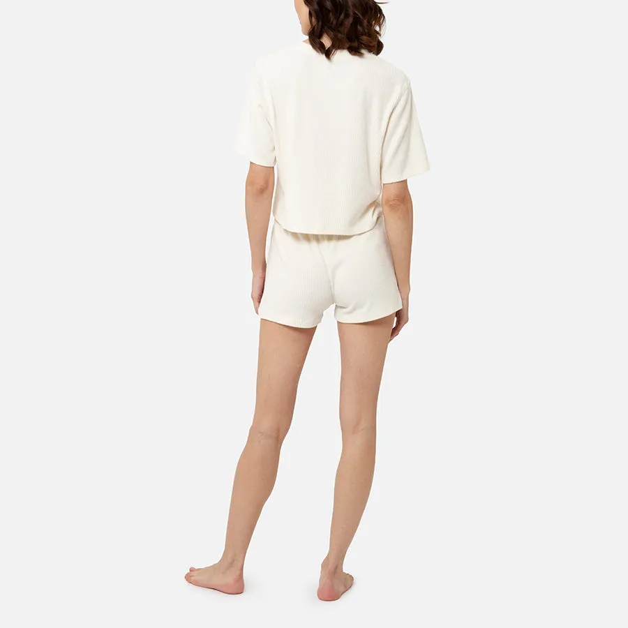 Set T-shirt de manga corta   Short (Cream)