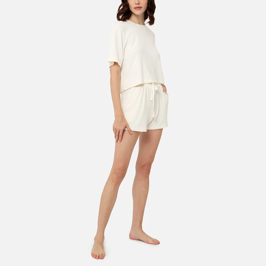 Set T-shirt de manga corta   Short (Cream)