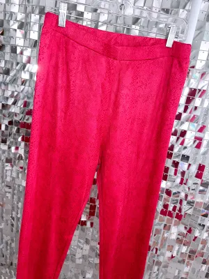 Shayk Faux Leather Snake Print Pants