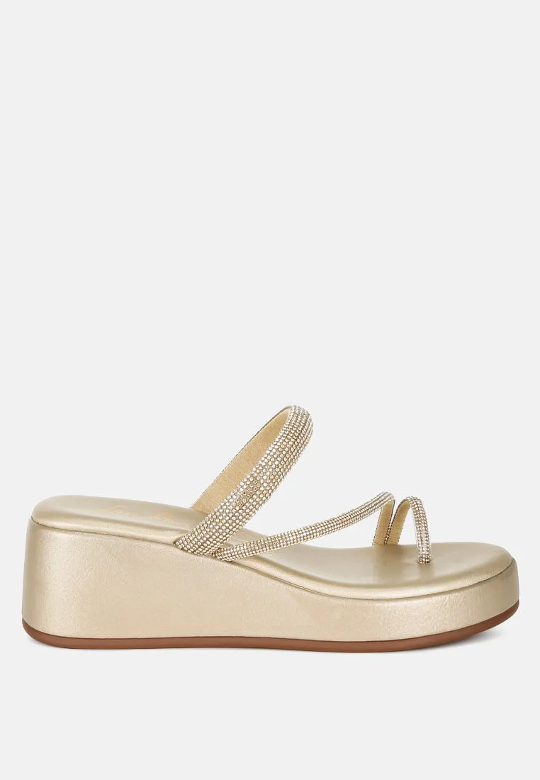 Slip On Rhinestone Sandals By RAG