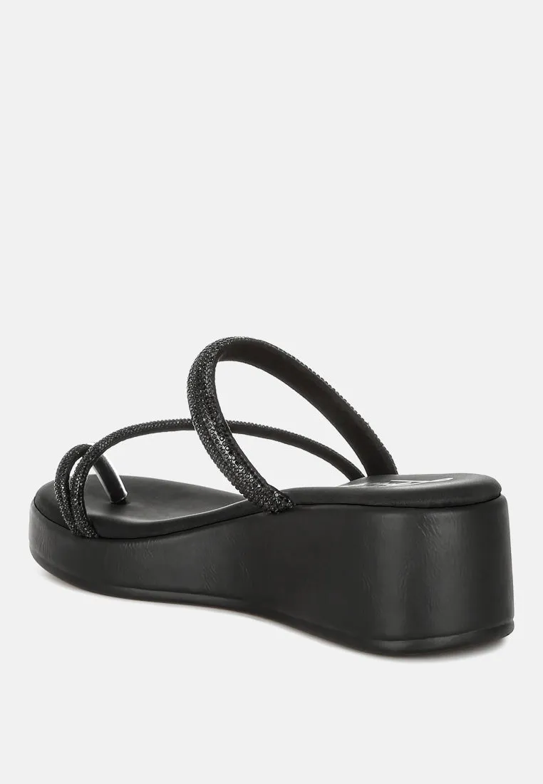 Slip On Rhinestone Sandals By RAG