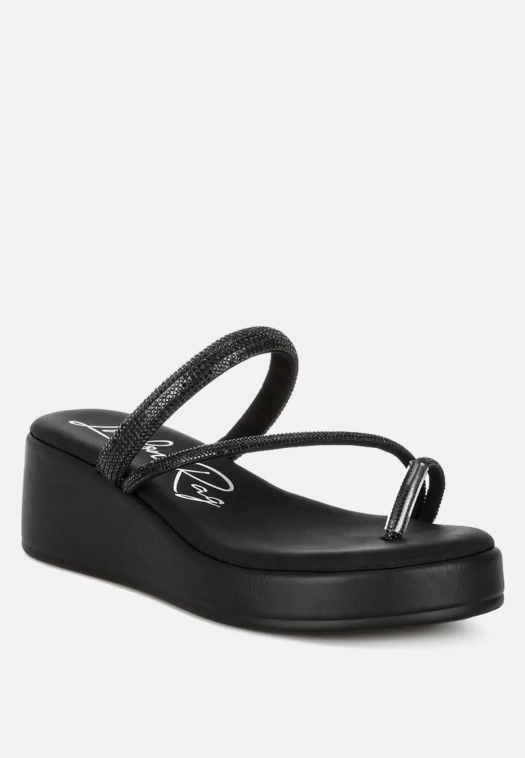 Slip On Rhinestone Sandals By RAG