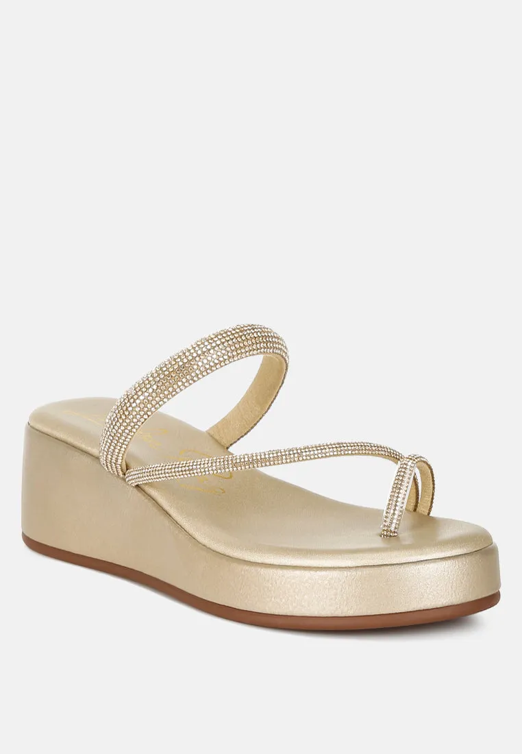 Slip On Rhinestone Sandals By RAG