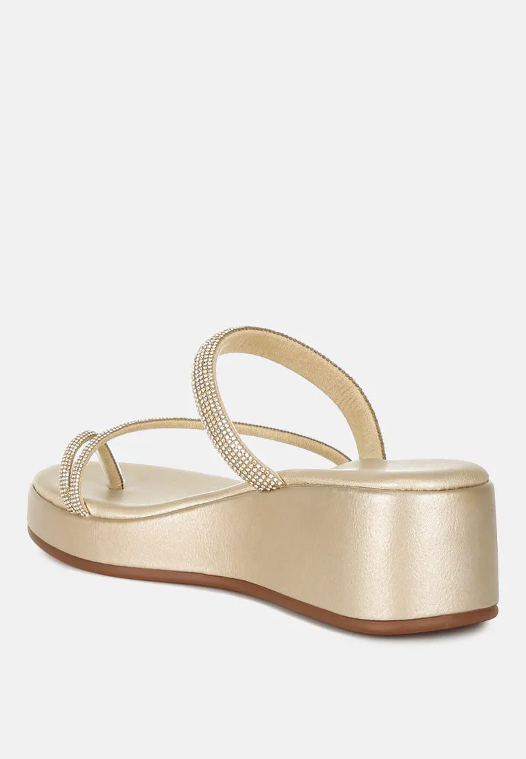 Slip On Rhinestone Sandals By RAG