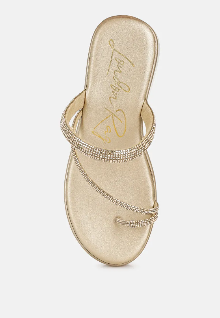 Slip On Rhinestone Sandals By RAG