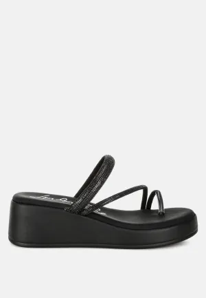 Slip On Rhinestone Sandals By RAG