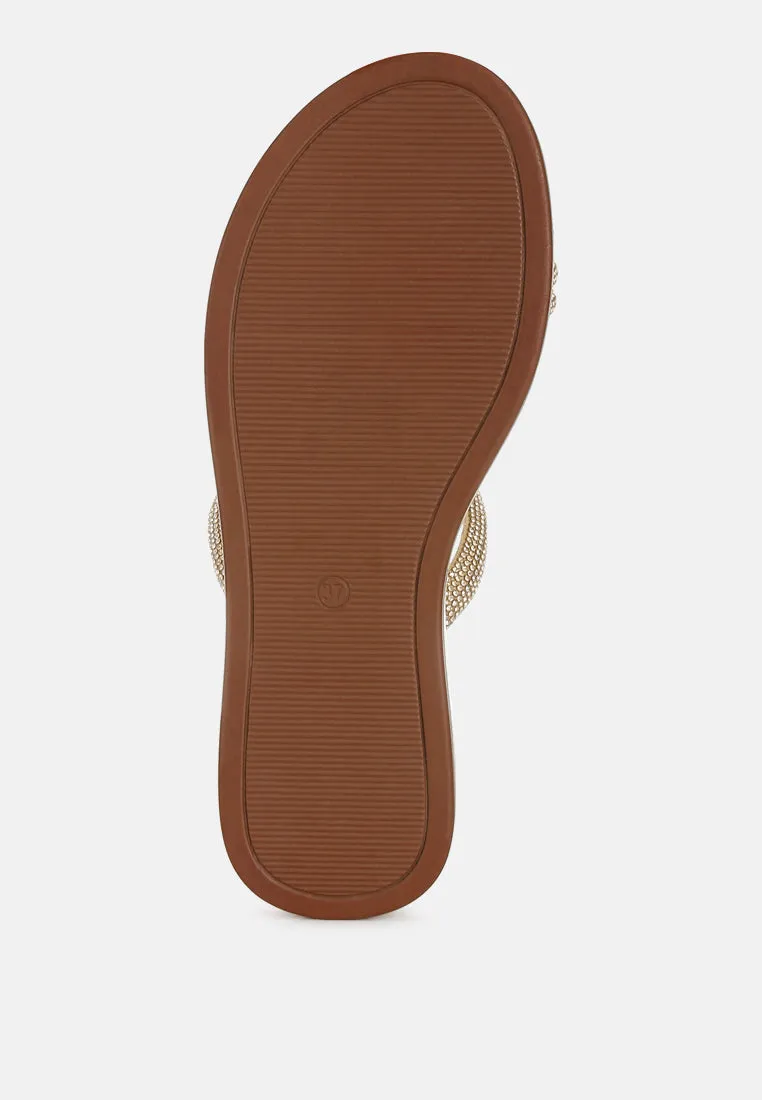 Slip On Rhinestone Sandals By RAG
