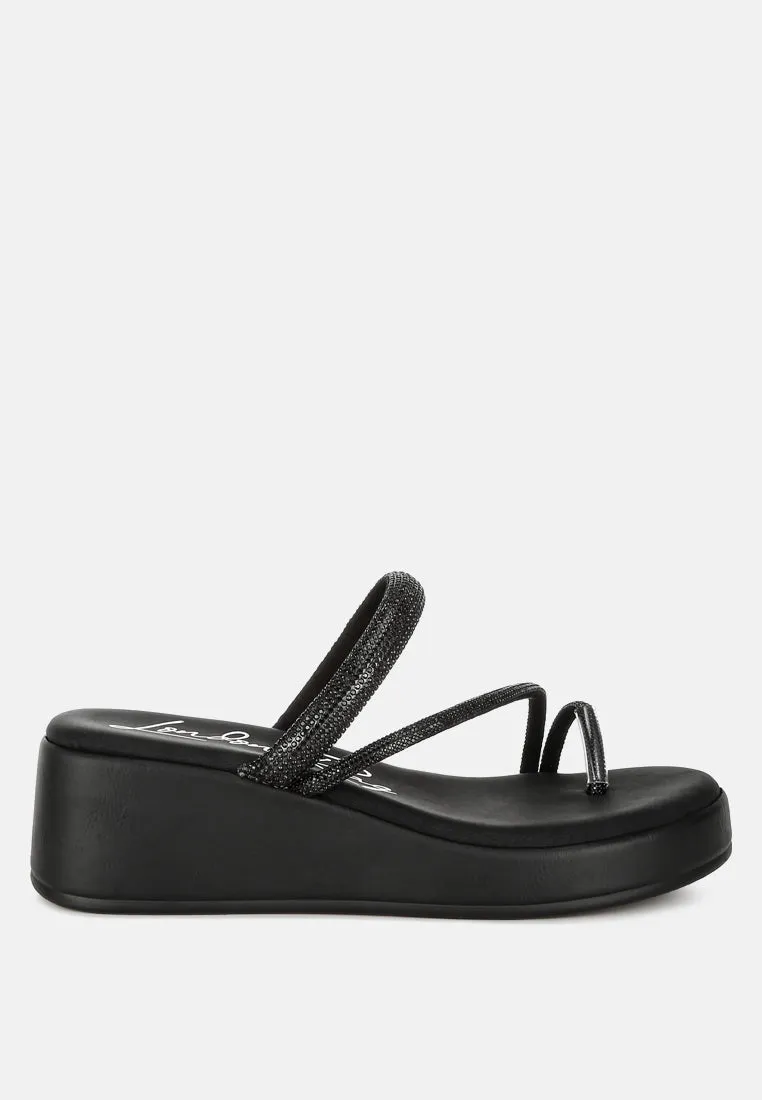 Slip On Rhinestone Sandals By RAG