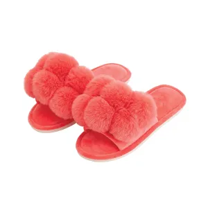 Slippers Cosy Luxe Pom Pom - Melon