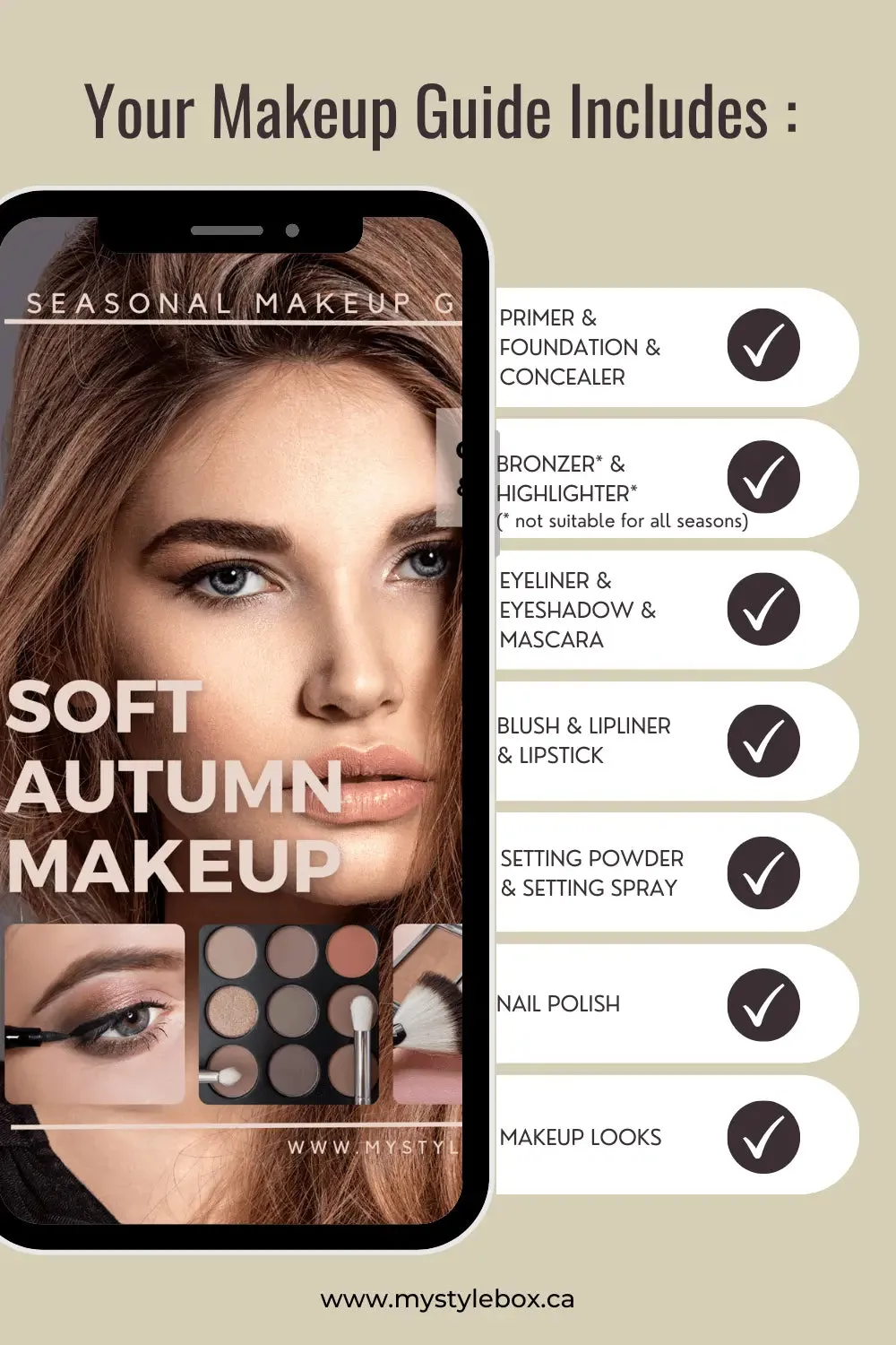 Soft Autumn Digital Color Palette and Makeup Guide