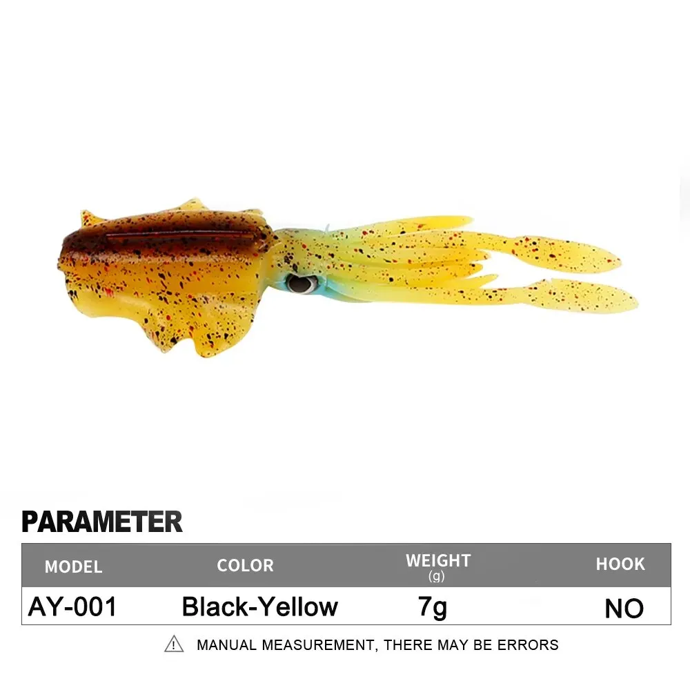 Soft Squid Fishing Trolling Lure 2g 7g 15g 20g 60g Luminous UV Squid Jig