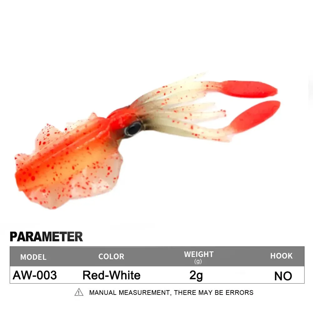Soft Squid Fishing Trolling Lure 2g 7g 15g 20g 60g Luminous UV Squid Jig