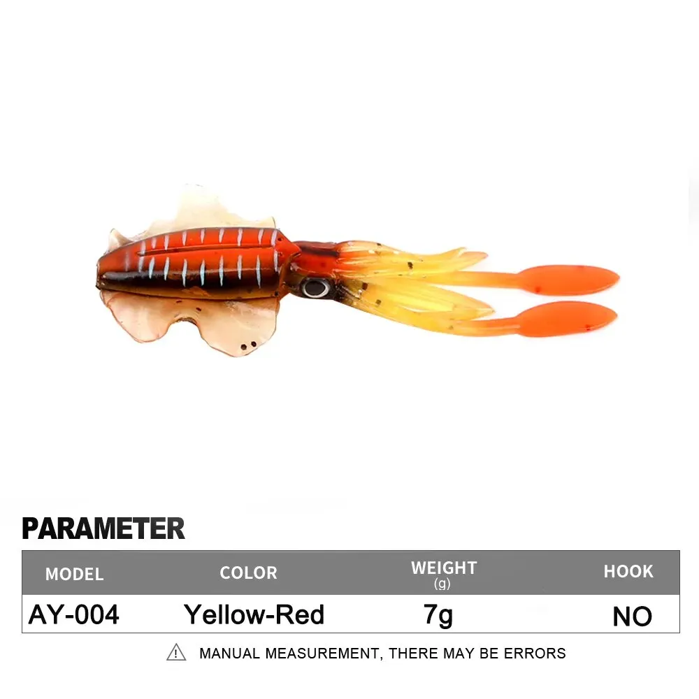 Soft Squid Fishing Trolling Lure 2g 7g 15g 20g 60g Luminous UV Squid Jig