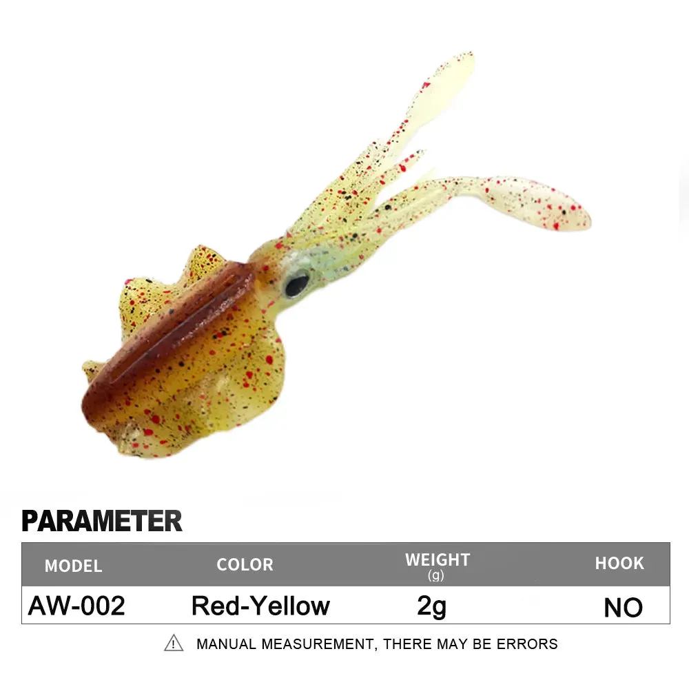 Soft Squid Fishing Trolling Lure 2g 7g 15g 20g 60g Luminous UV Squid Jig