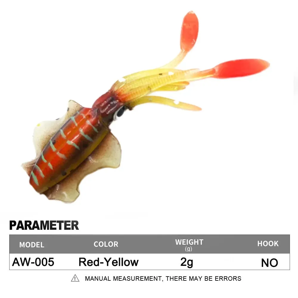 Soft Squid Fishing Trolling Lure 2g 7g 15g 20g 60g Luminous UV Squid Jig