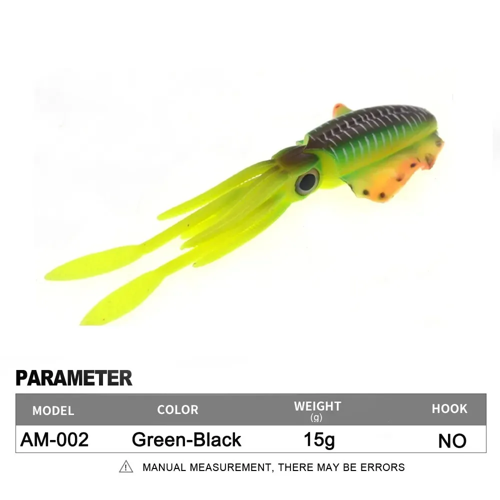 Soft Squid Fishing Trolling Lure 2g 7g 15g 20g 60g Luminous UV Squid Jig