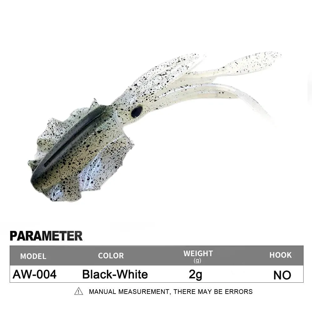 Soft Squid Fishing Trolling Lure 2g 7g 15g 20g 60g Luminous UV Squid Jig