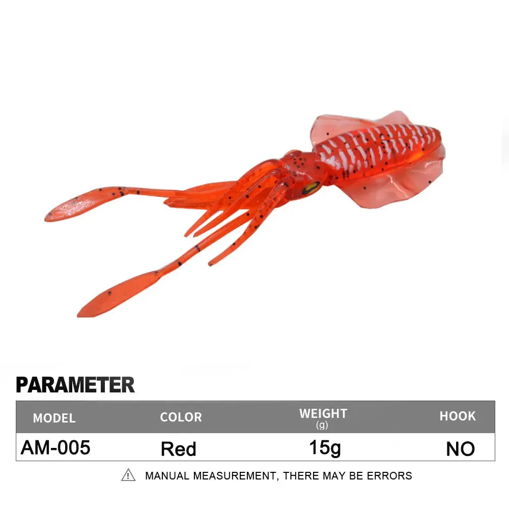Soft Squid Fishing Trolling Lure 2g 7g 15g 20g 60g Luminous UV Squid Jig